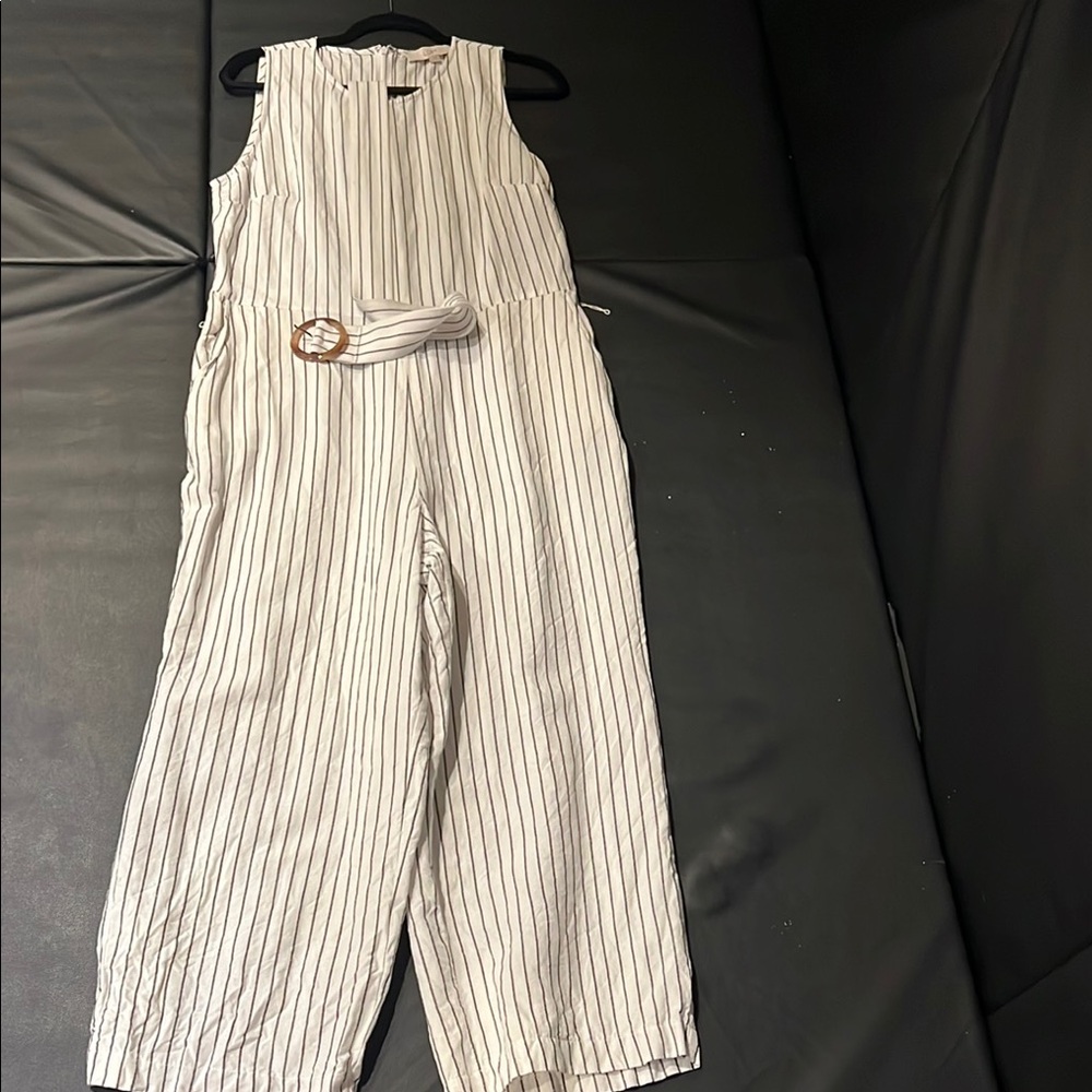 Striped Sleeveless Jumpsuit